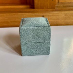 Birdy Grey Velvet Ring Box - Sage
